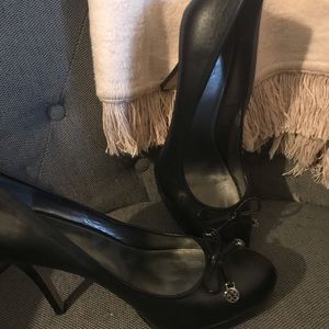 Black coach heels